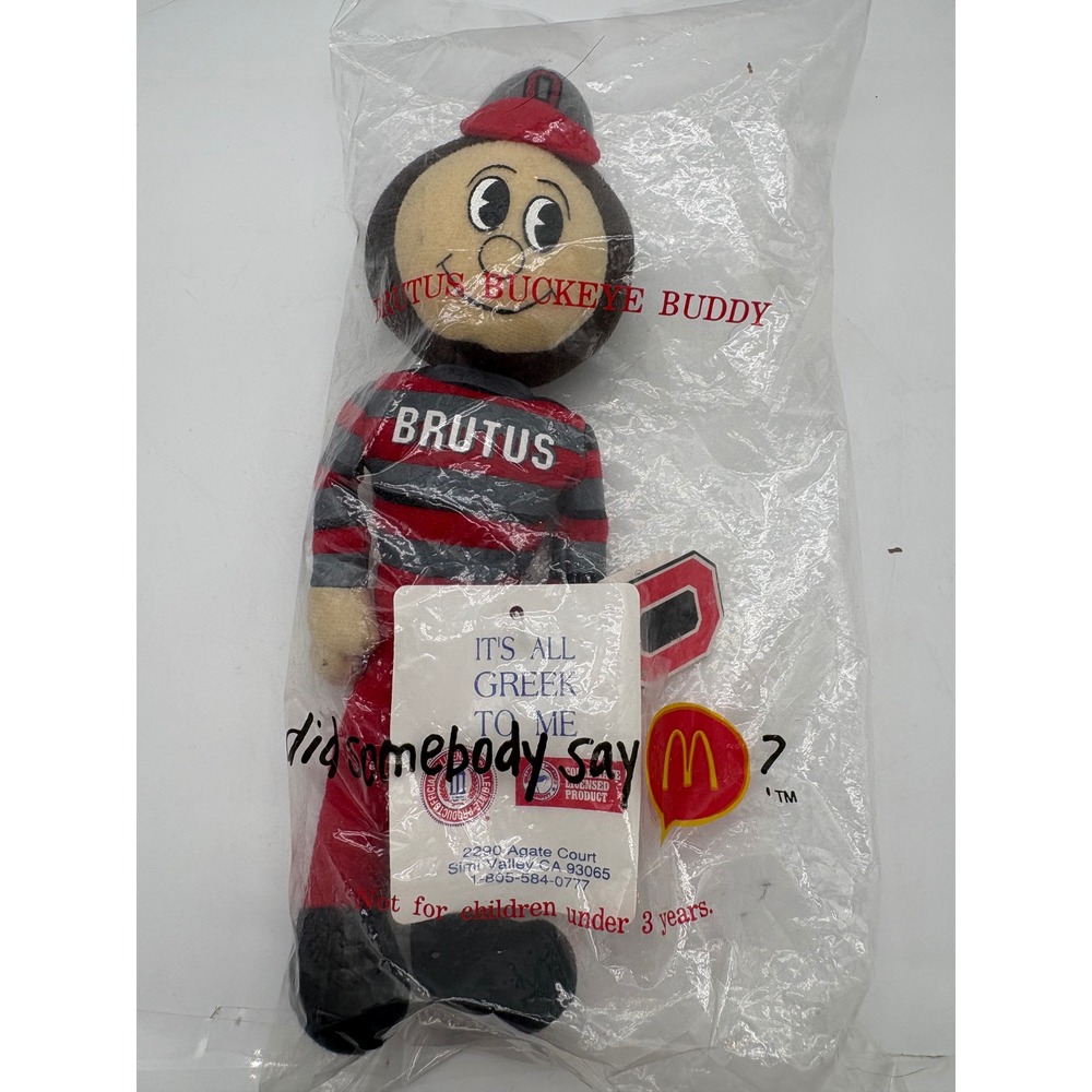 Mcdonald's Buckeye Buddy Brutus Ohio State Osu Sealed Greek To Me